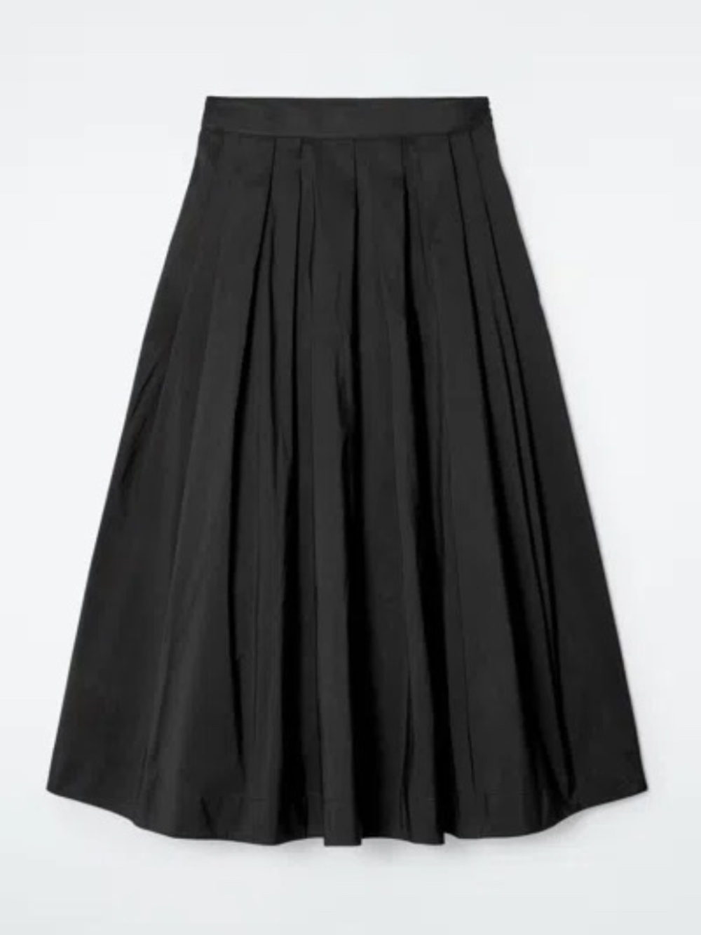 COS NWT Black Pleated A-Line Midi Skirt - Black | Size 4 - Picture 3 of 7